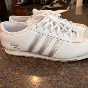 Adidas Italia White and Silver Sneakers